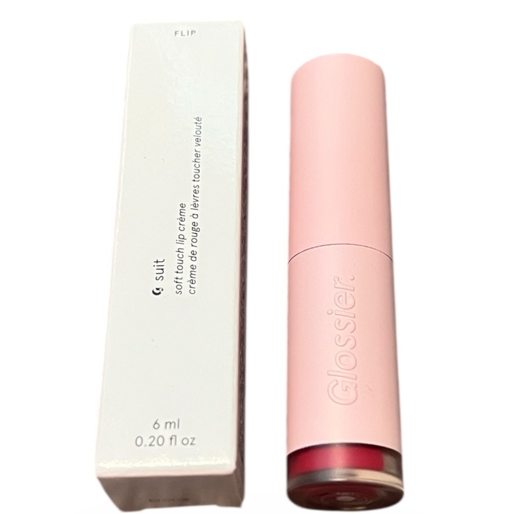 Glossier G Suit Soft Touch Lip Creme in Flip 100% Authentic New In Box